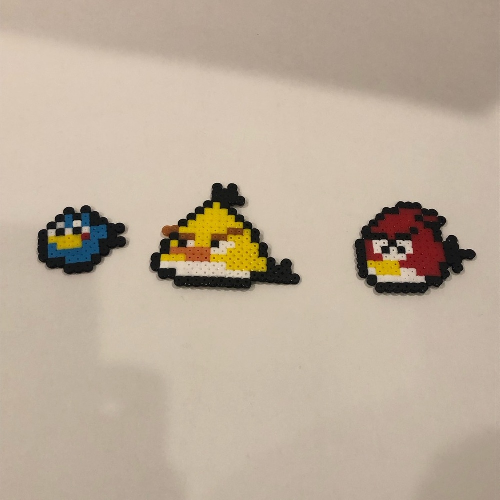 Angry Birds Perler Bead Lot of 3
